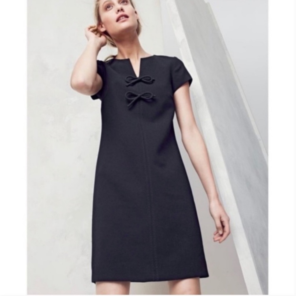 J. Crew Black Mini Dress with Bow Size 8T